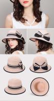 Gorro De Paja Para Mujer Muchique Boater Sombrero De Verano Con Alas Anchas Para Playa Protección Solar Gorro De Viaje Casual Con Lazo - details 8
