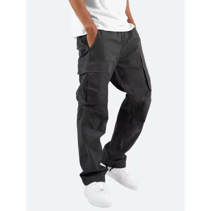 Pantalón cargo para hombre de verano - Estilo casual con múltiples bolsillos y cordón ajustable - 1