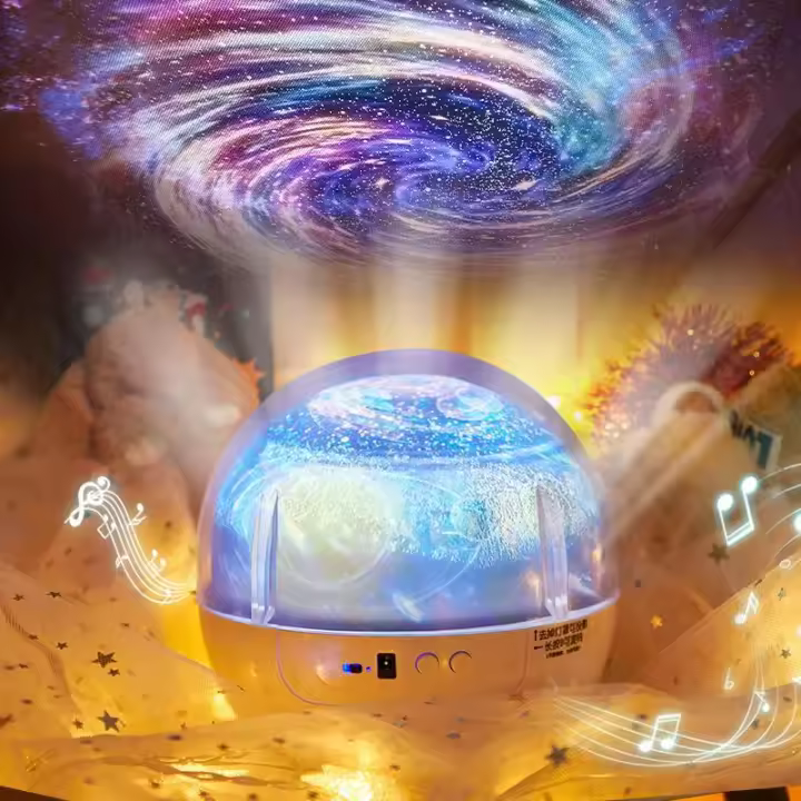 Proyector De Estrellas LED Regulable Lámpara De Noche Rotativa 360° Para Decoración De Habitación Infantil Proyección De Cielo Y Planetas - 1