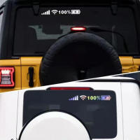 Pegatinas Reflectoras De Vinilo Para Coche Decales De Nivel De Batería Wifi Accesorios Decorativos Para Auto Divertido Sticker Para Decoración Del Interior Del Vehículo - details 4