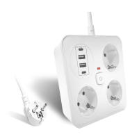 Enchufe Europeo Con Cable De 2m Protección Contra Sobrecarga Y Protector De Sobrecorriente Con USB Tipo-C Y 3 Salidas - details 1