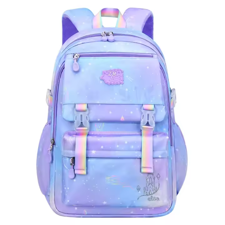 Mochilas escolares para Niños, Moradas, impermeables, estilo Coreano - 1