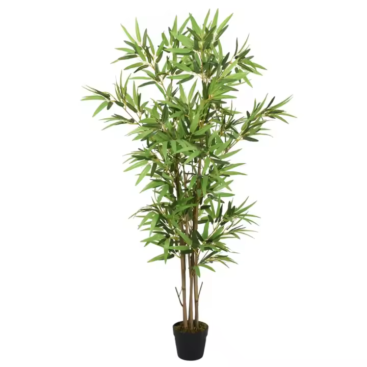 Árbol de Bambú artificial con 552 Hojas Verdes 120 cm - 1
