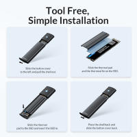 Carcasa SSD ORICO M2 NVMe 10Gbps PCIe Para Disco Duro M.2 NVMe NGFF SATA Sin Herramientas Con Disipador De Calor Metálico - details 12