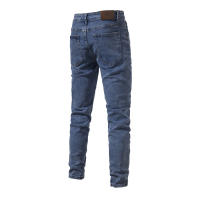 Pantalones rectos microelásticos informales de moda lavados de mezclilla personalizados para hombres nuevos de primavera y otoño - details 2