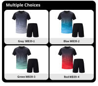 Conjunto Deportivo Para Hombres Verano 2/4 Piezas Camiseta Corta De Color Gradiente Y Shorts Elasticos Para Correr Y Fitness Estilo Casual - details 0