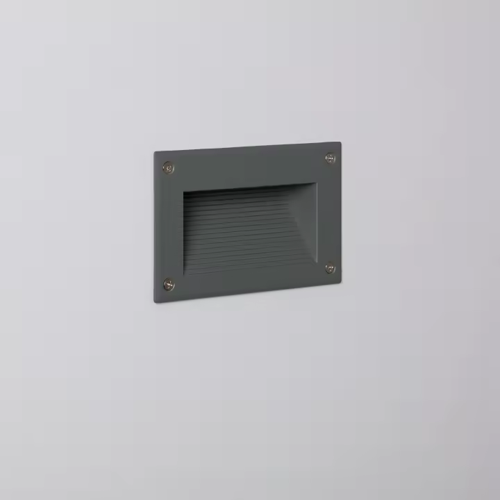 Ledkia Baliza Exterior LED 3W Empotrable Pared Gris Mystic - 1