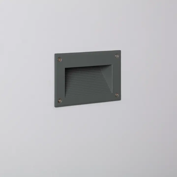 Ledkia Baliza Exterior LED 3W Empotrable Pared Gris Mystic - 1