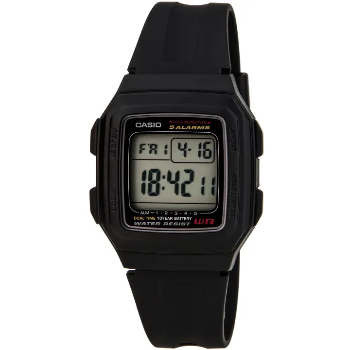 Casio F-201wa-1aef Collection Reloj Para Unisex Color Negro - 1