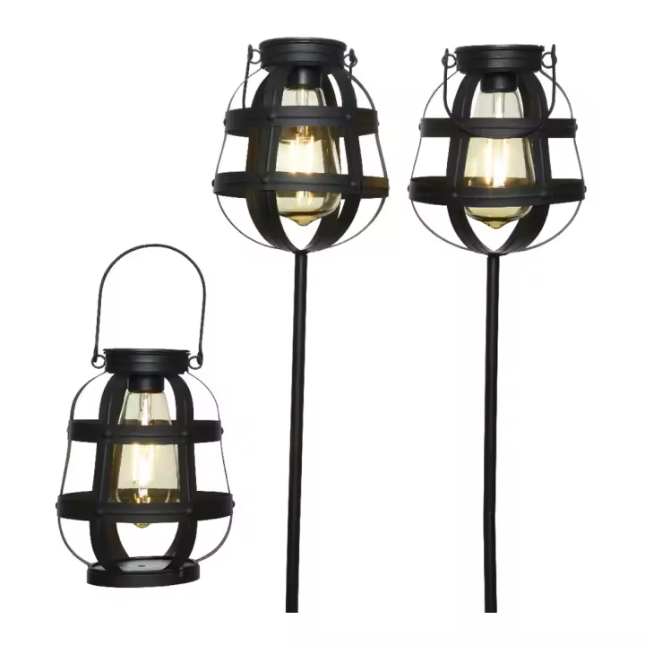 EDM 71248 SET DE 3 Luces solares de jardín vintage - Envío desde ESPAÑA 24/48Horas. - 1