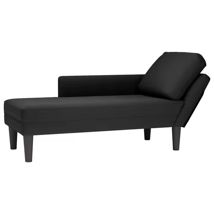 vidaXL Tumbona con almohada y reposabrazo derecho terciopelo en color Negro/Azul/Gris oscuro y más - 1