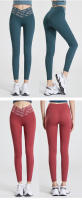 Leggings Deportivos Mujer alta Cruzada cinturón push up con estampado moderno - details 7