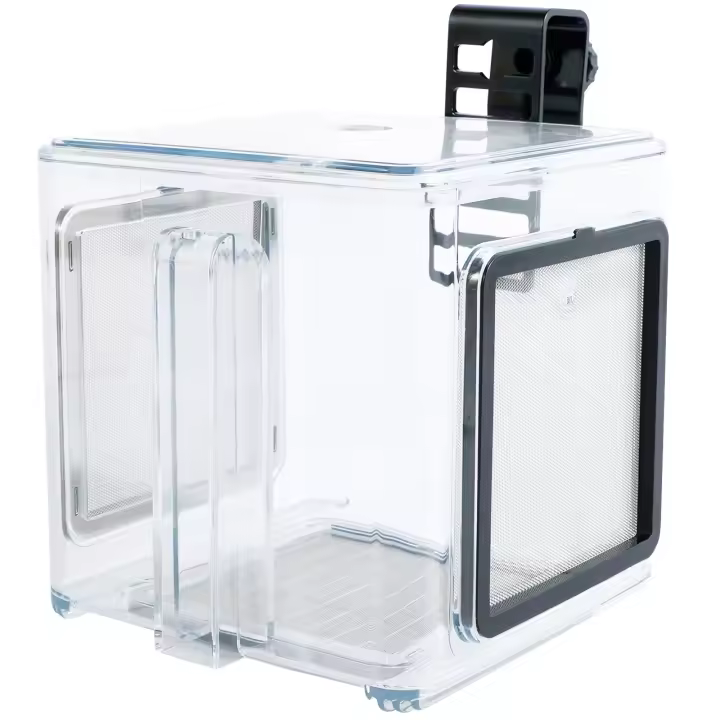 Caja De Cría De Acuario Acrílica Con Tapa Desmontable Para Pequeños Peces Y Cangrejos Incubador De Peces Con Malla Transparente Para Aislamiento - 1