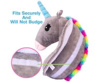 Almohada De Cojín De Peluche Suave Dibujos Animados Caballo Juguete Para Niñas Regalo De Cumpleaños Muñeco De Unicornio Kawaii Almohada De Hombro De Coche - details 3