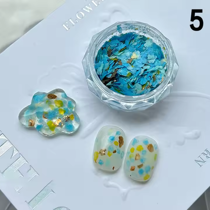 1Caja De Brillos De Espejo Mágico Para Uñas Con Sequinias Y Polvos De Mica Decoración De Uñas DIY Para Enthusiasts Y Manicuristas - 1