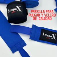 Attopex Pack de 2 Pares de Vendas- Boxeo, Artes Marciales Mixtas (MMA), Kick Boxing... Pack Duo Cintas o Envolturas Protección de Manos 1 Par Azul 1 Par Negro. Oferta! - details 1