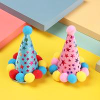 Conjunto De 2 Piezas De Accesorios Para Mascotas: Sombrero Y Pañuelo Triangular Con Diseño De Lentejuelas Para Gatos Y Perros Color Azul Rosa Tamaño Ajustable Para Celebraciones De Cumpleaños - details 1