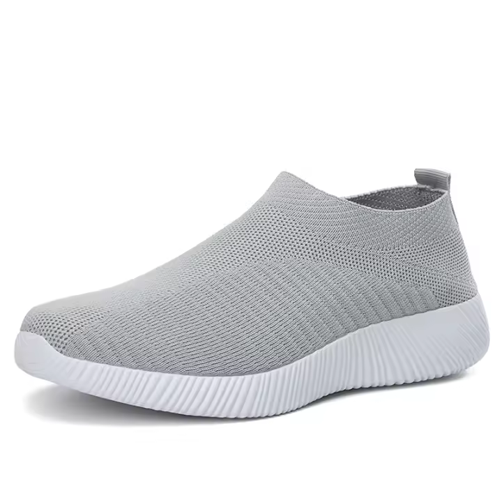 Zapatillas De Mujer Vulcaneadas De Alta Calidad Zapatillas De Encaje Transpirable Talla Grande Zapatos Planos Para Caminar Loafers Sin Cordones - 1