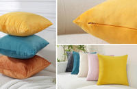 Cubiertas De Cojín Suaves De Terciopelo 45x45cm Lavables Cubierta De Almohada Decorativa Cuadrada JAF093 Para Sofá Silla - details 3
