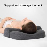 Almohada De Espuma De Memoria Ortopédica Almohada De Cuello Con Masaje Para Alivio Del Dolor Cervical Cojín Ergonómico Para Descanso Y Viajes - details 3