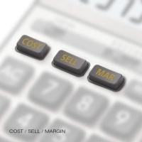 Casio DF-120BM - Calculadora de Sobremesa Medidas 179.5 × 126.5 × 32.6 mm Alimentación Solar y Pilas Cálculo de Impuestos Coste, Venta y Margen Pantalla LCD Extra Grande de 12 Dígitos Placa Frontal Metálica Color Gris - details 3