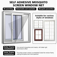 Malla Antisúper Para Ventanas Y Puertas Con Adhesivo Autoadhesivo Protección Contra Mosquitos Y Aves Para Cocina Herramientas De Protección Del Hogar Con Parche De Reparación - details 9