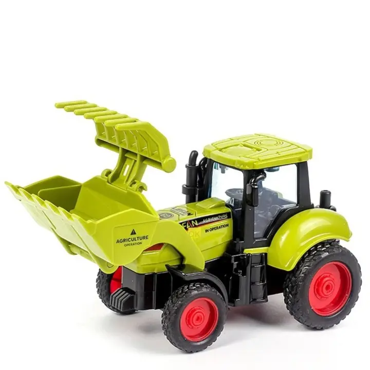 Juguete De Simulación Para Niños: Autobús De Granjero Con Cortacésped Y Recolector De Trigo Coche De Inertia De Modelo De Tractor Regalo Para Niños - 1
