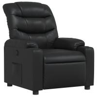 vidaXL Sillón reclinable de cuero sintético Negro, Crema, Marrón Sillon Dormitorio Sillon Comodos Silla Relax Sillón Sofá - details 0