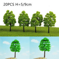 20pcs Árboles Miniatura 9/5cm Para Escenografía De Ferrocarril Diorama De Guerra Paisaje Juego De Park Modelo Falso De Árbol Para Escala De Modelo De Tren - details 0