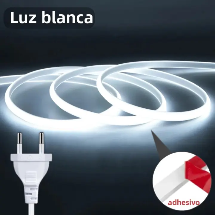 Tira De LED Flexible Impermeable De Alta Brillo 220V Para Iluminación De Cocina Dormitorio Exterior Con Enchufe EU Ideal Para Ambientes Domésticos - 1