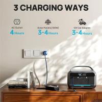 FGNS.Estación de Energía Portátil 300W con Batería LiFePO4, AC/DC, USB-C PD, USB QC3.0 (268.8Wh / 84000mAh)，Banco de energía portátil para acampar 300W, estación de energía de emergencia para exteriores, - details 4