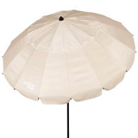 Aktive - Sombrilla playa antiviento 220 cm o 240 cm, Max Air, crema, superresistente, poliéster con protección UV50 y revestimiento plateado, 16 varillas fibra vidrio, mástil aluminio inclinable Ø29/32 mm, incluye funda con asa, con ventilación superior - details 0