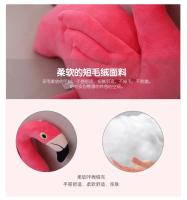 Alfombra De Flamingo De Peluche Suave Animal Decoración De Habitación Kawaii Regalo De Cumpleaños Para Niños Realista Juguete De Flamingo De Peluche - details 3