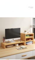Soporte Ergonómico Para Monitor Y Teclado Organizador De Escritorio Con Almacenamiento Plástico Blanco Y Negro 12 Pulgadas - details 4