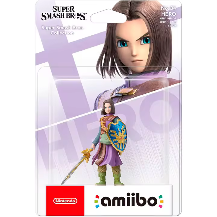 FIGURA AMIIBO COLECCION SMASH BROS HEROE DRAGON QUEST SWITCH - Nuevo Precintado - 1