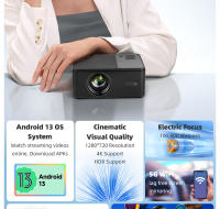 Proyector Portátil AUN A32 pro Android 13 Mini LED 3D WIFI Para Teléfono Y Computadora Video 4K Película 1080P Teatro En Casa - details 3