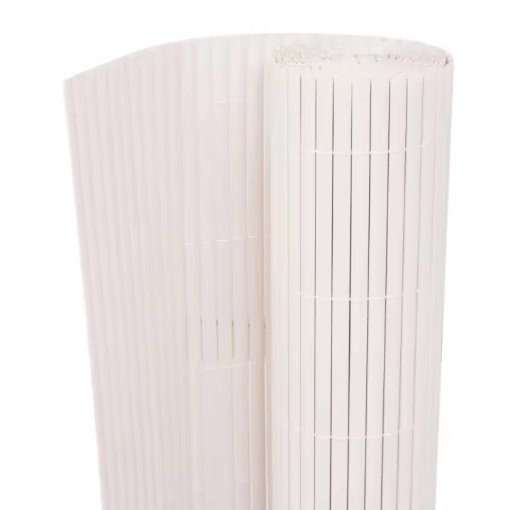 vidaXL Valla de jardín de doble cara 90x500 cm blanca - 1