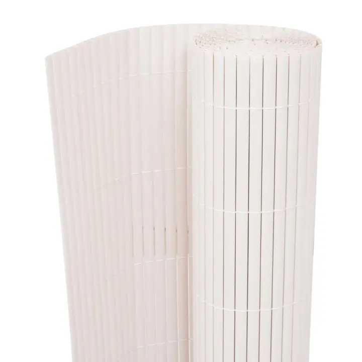 vidaXL Valla de jardín de doble cara 90x500 cm blanca - 1