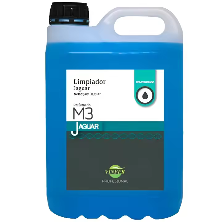 Vinfer limpiador higienizante líquido jaguar m3 perfumado concentrado azul garrafa 5l - 1