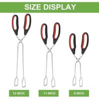 Herramientas De Barbacoa Tijeras Y Pinzas Para Alimentos Con Manija Larga Herramienta Para Girar Alimentos Fácil De Limpiar - details 1