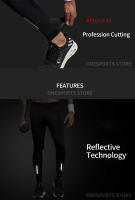Pantalones De Compresión VANSYDICAL Para Hombre Con Cinturón Elástico Y Rayas Reflectantes Tights De Running Y Gimnasio - details 5