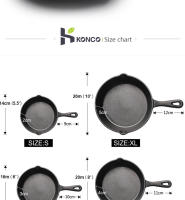 Sartén De Hierro Fundido 20cm Antideslizante Para Carne Frita Huevos Y Panqueques Universal Para Estufa De Gas Y Inducción - details 1