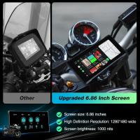 Navegación GPS Portátil Impermeable De 6.86 Pulgadas Para Motocicleta Con Touch Screen Wireless CarPlay Android Auto Siri Dual Bluetooth - details 1