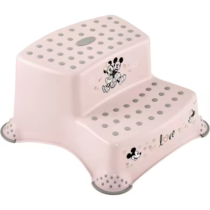 Keeeper Alzador Rosa Nórdico - Taburete Doble Antideslizante para Niños - 1