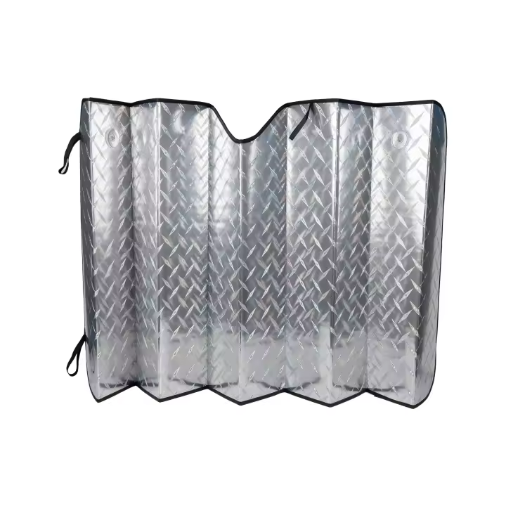 Cofan Parasol Delantero Aluminizado con Efecto Láser | 2 Ventosas Incluidas | Protección UV para Vehículos - 1
