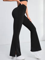 Leggings Flares Para Mujer Cintura Alta Secado Rápido Pantalones Deportivos Pierna Ancha Para Ejercicio Yoga Pilates Gimnasio Activewear - details 2