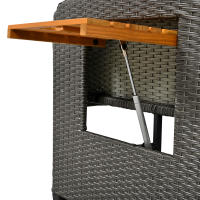 Conjunto de chaise longue de Jardín Para 2 plazas, Trino gris, apoyo ajustable, patites de Apoyo, Con reposapiés o como Cama de exterior, Con Juguetes y Juguetes de asiento - details 7