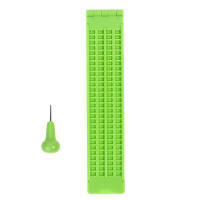 Tablero De Escritura En Braille De Plástico Portátil Para Escuela Con Estuche Práctico Para Practicar Escribir - details 5