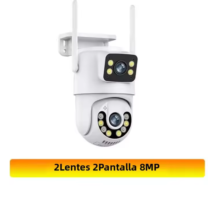 Cámara De Seguridad 6K 12MP Con Zoom De 8X Y Lentes Doble Pantalla WiFi Exterior Protección Del Hogar CCTV IP PTZ Surveillance ICSEE - 1