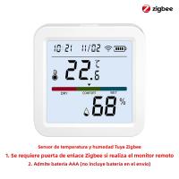 Sensor De Temperatura Y Humedad Zigbee/WiFi Tuya Compatible Con Alexa Y Google Assistant Para Hogar Conectado ONENUO TH08/TH08Z - details 1